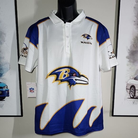 XL Baltimore Ravens NFL Game Day Fan Football Polo Jersey - Picture 1 of 8